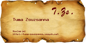 Tuma Zsuzsanna névjegykártya